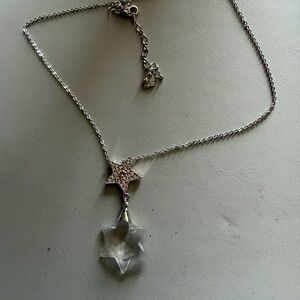 Swarovski Double Star drop Pendant Necklace